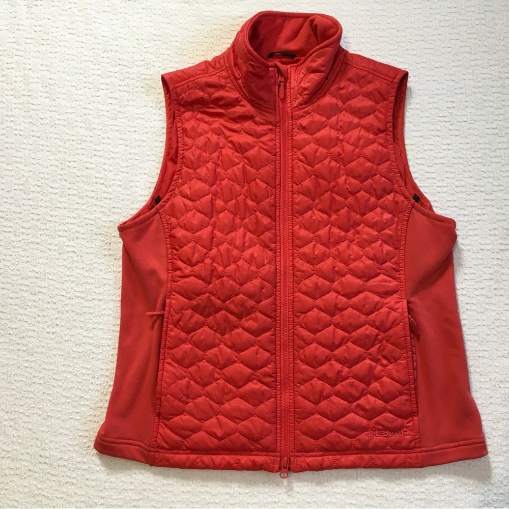 L.L. Bean Women's Quilted Vest - Bright Red Size L